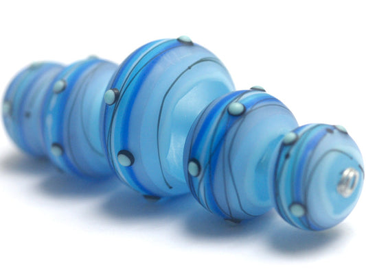 10414711 - Five Arctic Blast Graduated Rondelle Beads