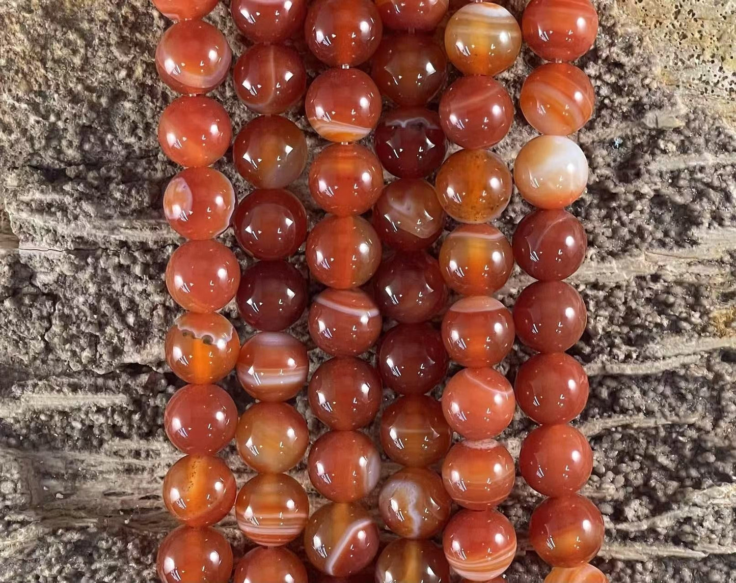 Red Sardonyx aka Banded Agate (Heated) Round