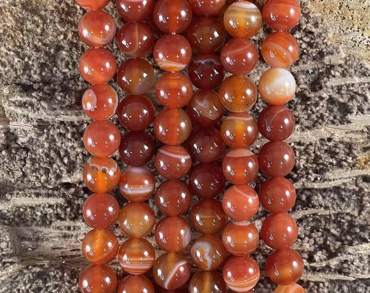 Red Sardonyx aka Banded Agate (Heated)