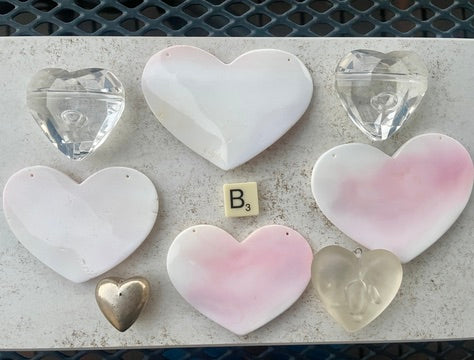 Mixed Group of Vintage Heart Pendants - Rita Okrent Collection (P785)