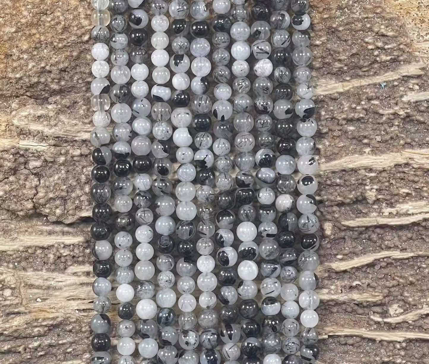 Black Rutilated Quartz Round