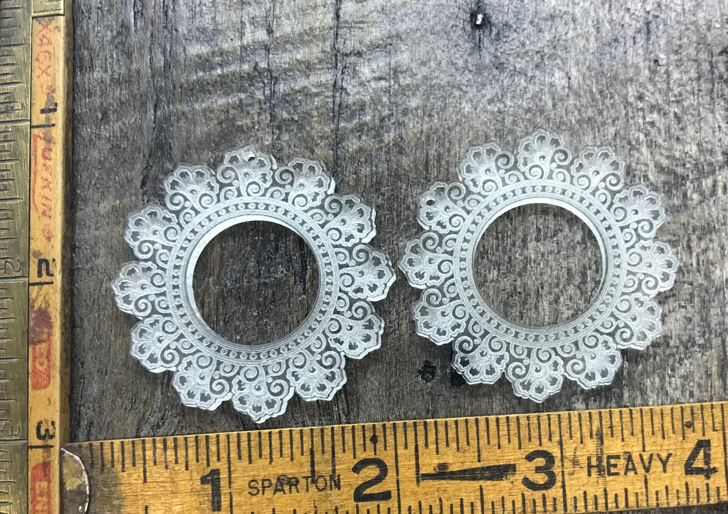 Engraved Round Acrylic Earring Pair - Jewelry Components and Blanks - CB&CO