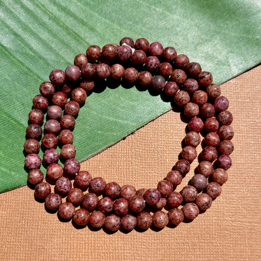 Picasso Dark Pink Mix 6mm Round Beads - 100 Pieces
