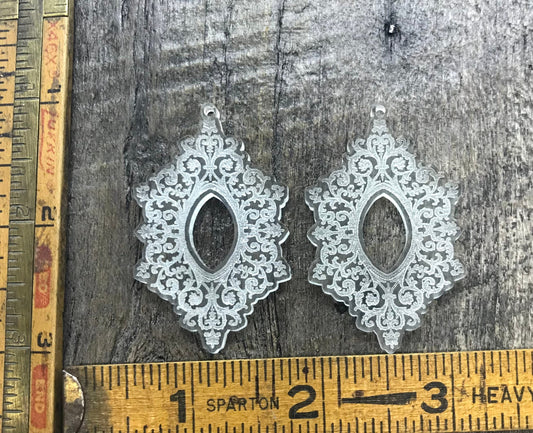 Engraved Acrylic Earring Pair - Jewelry Components - Jewelry Blanks - CB&CO