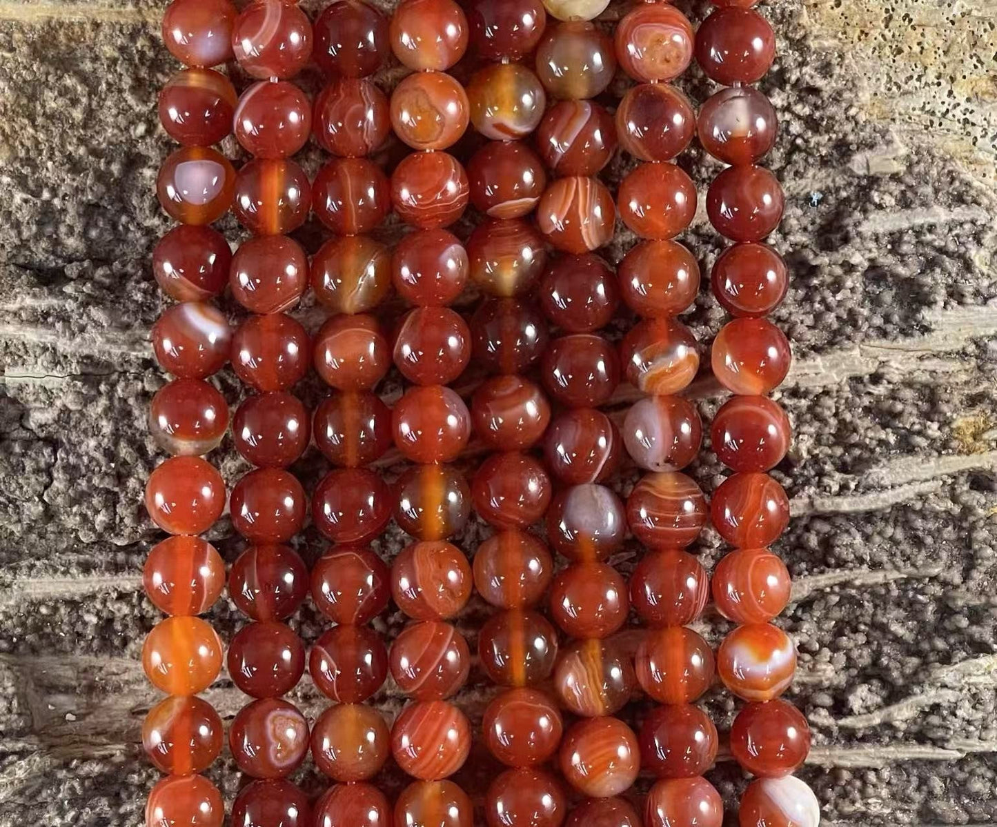 Red Sardonyx aka Banded Agate (Heated) Round