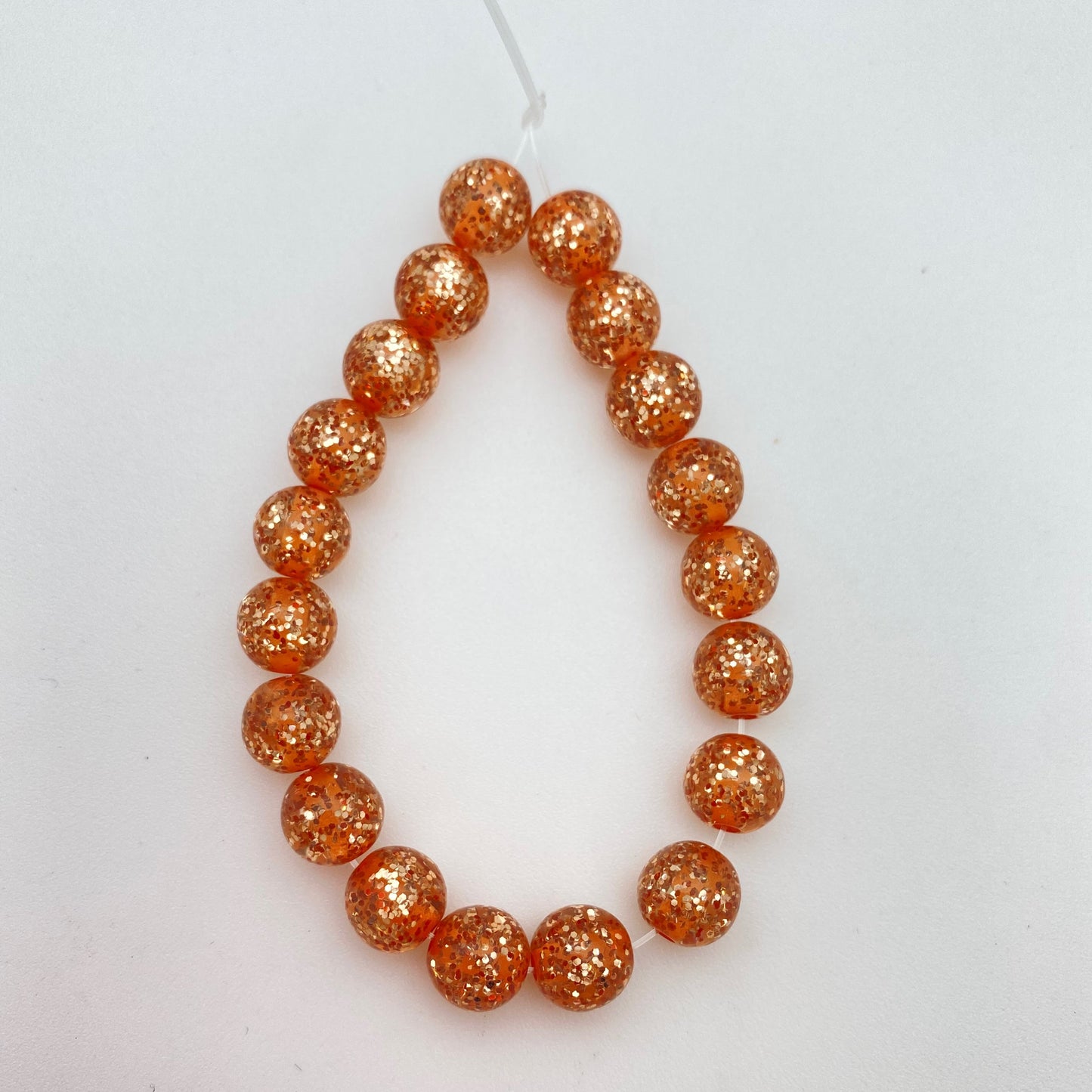 Glitter Round 8mm Peach