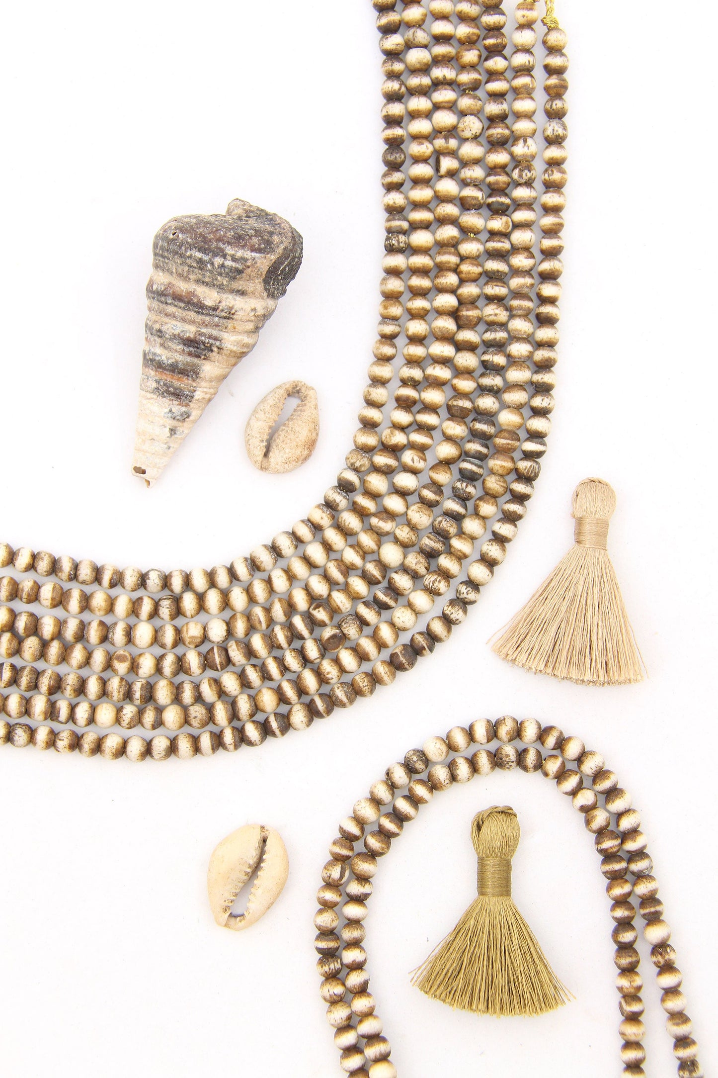 Cappuccino Spacers Handmade 5mm Rondelle Bone Beads