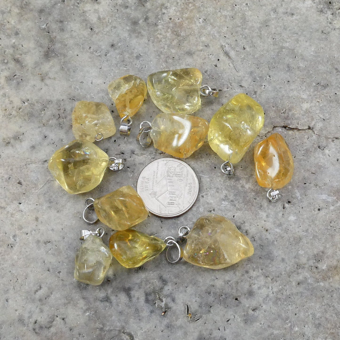 Citrine, Tumble Nugget Pendant