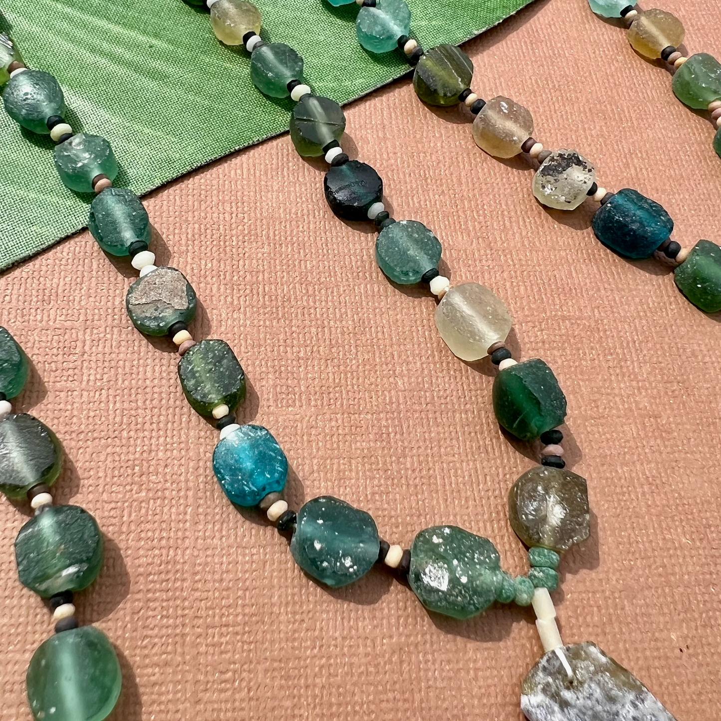 Roman Glass Small 6 to 12mm Coin Bead Strands