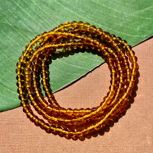 Honey Yellow 5mm Round Beads - 300 Pieces