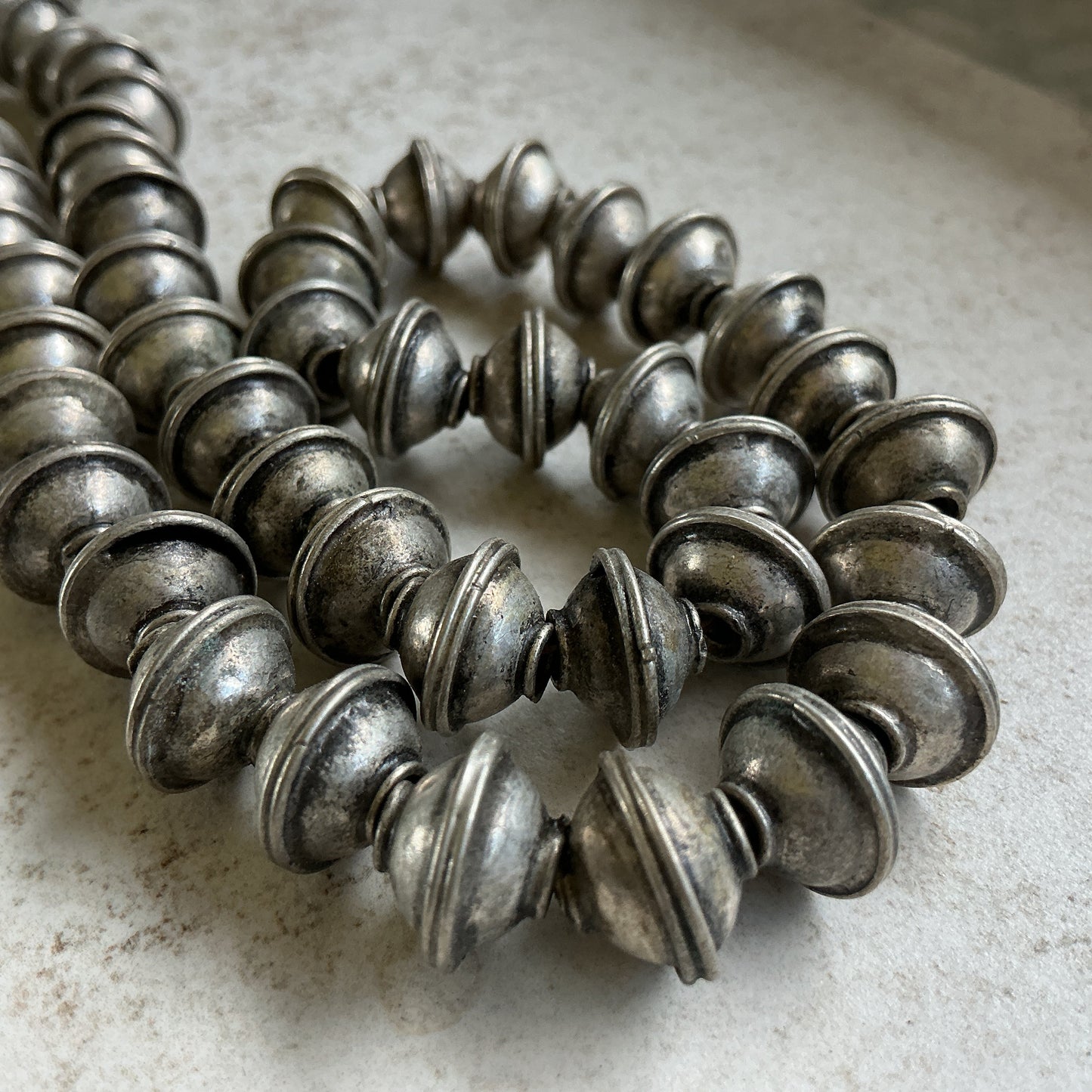 Moroccan Handmade Berber Silver Metal Beads - Rita Okrent Collection (NP022)