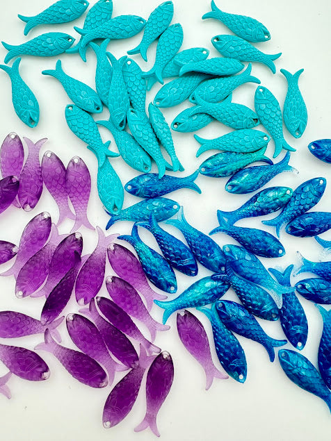 Fish Drop 27mm Mulberry Purple Matte