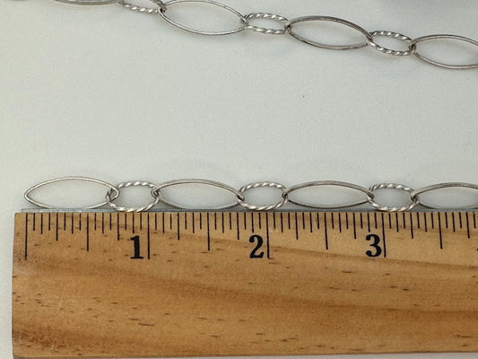 8mm Silver Matte Long and Short Chain
