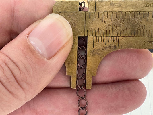 4mm Antique Copper Plated Curb Chain