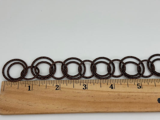 24mm Hammered Copper Multi Circle Chain