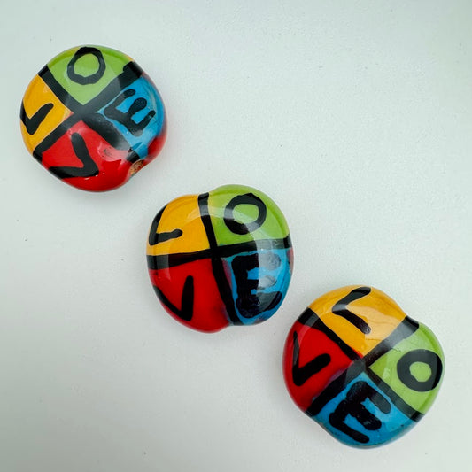 Kazuri Bead Pitapat - 21mm Lentil - Multicolor