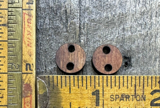 Small Walnut Earring Connector - Solid Hardwood - Component - CB&CO