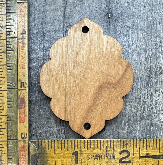 Cherry Hardwood Necklace Component - Jewelry Making Supply Blank - CB&CO
