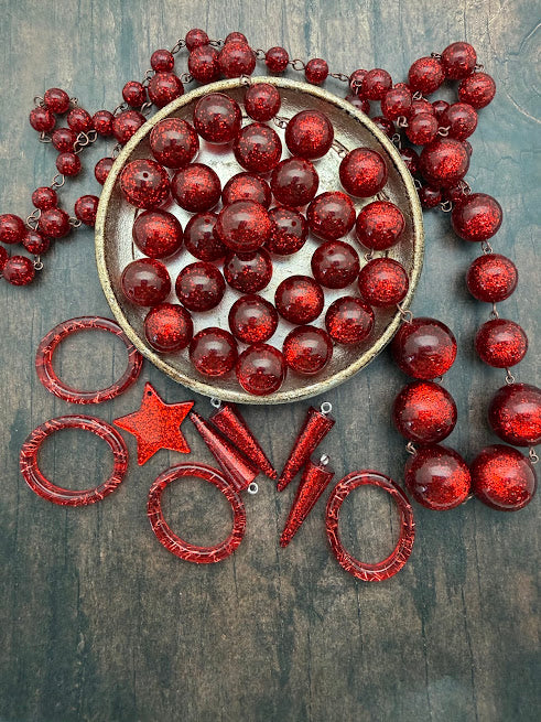 Glitter Round 8mm Cherry - IT-GR-0205-A