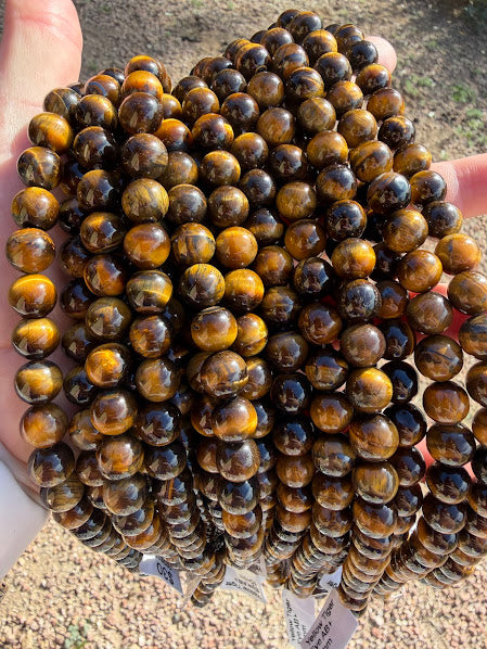 Yellow Tiger Eye Round Bead 10mm