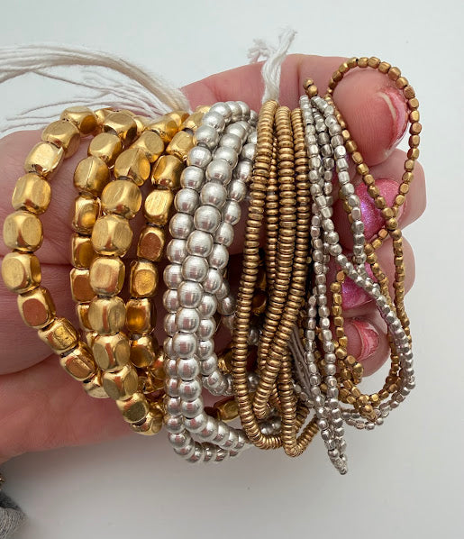 Brass Beads 2mm Cube Gold