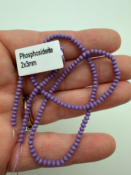 Phosphosiderite Faceted 2x3mm