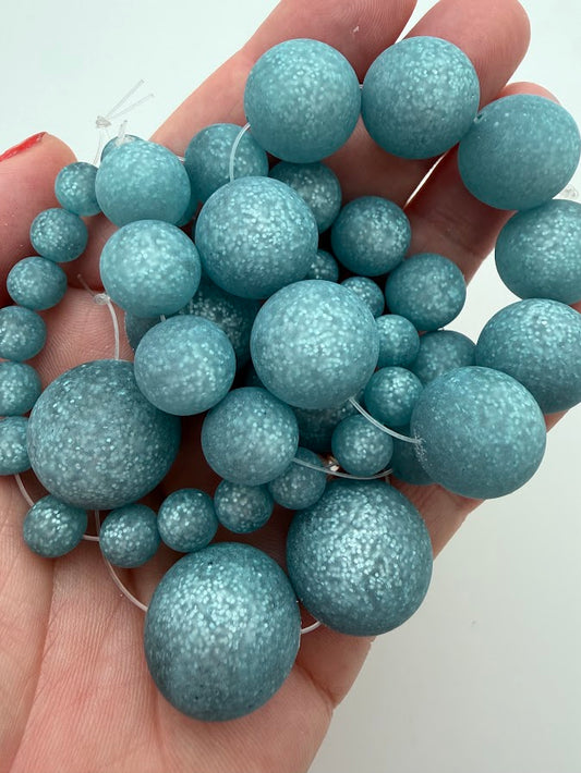 Round 16mm Matte Glitter Paris