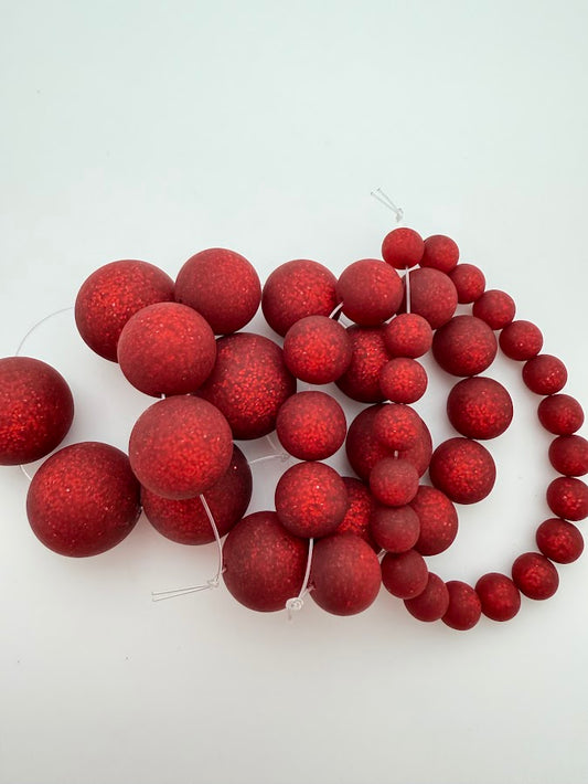 Round 16mm Matte Glitter Lipstick Red