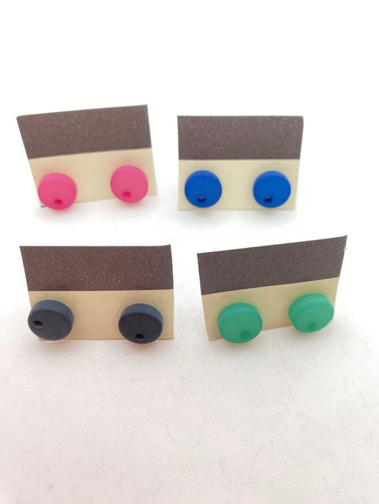 Stud with loop 10mm Satin Matte Jet