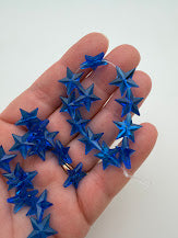 Faceted Star Bead 14mm Cobalt