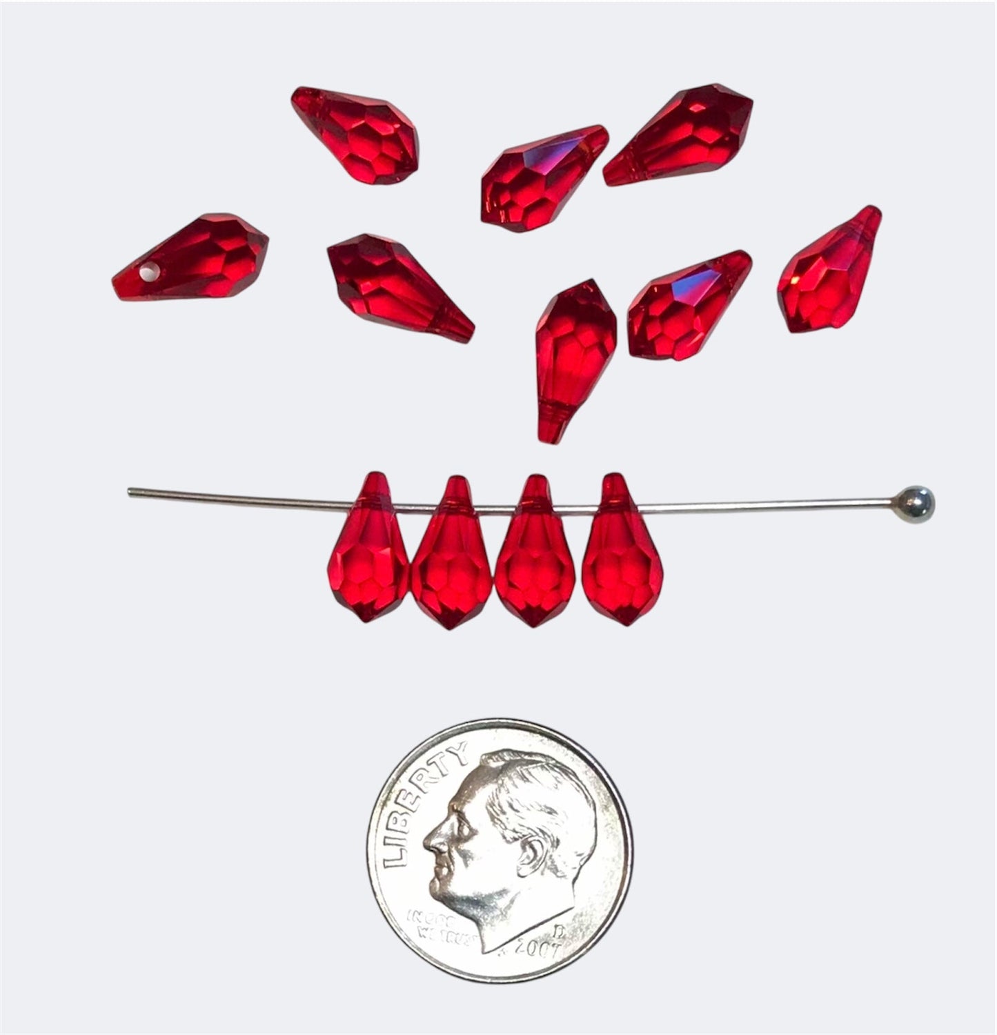 Swarovski Crystal Beads/Pendants - Article 6000 - 11x5.5mm – Light Siam