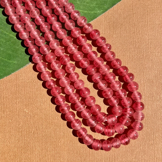 Pink 8mm Beads - 100 Pieces