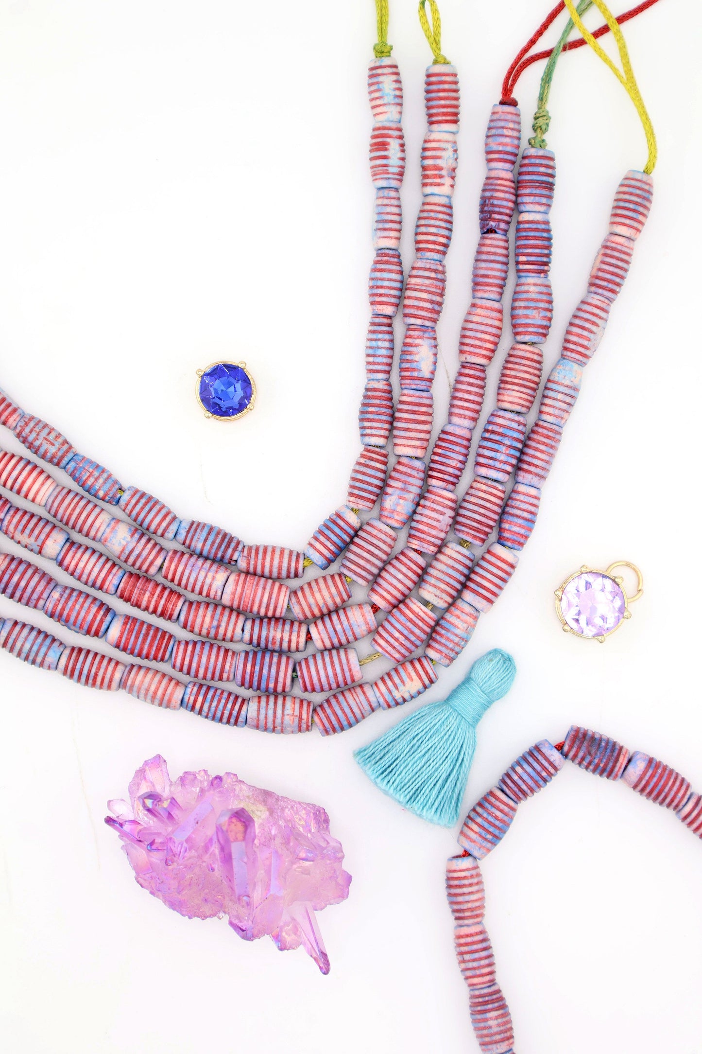 Bone Beads: Purple Aurora Barrel Carved Tube Beads, 8x12mm