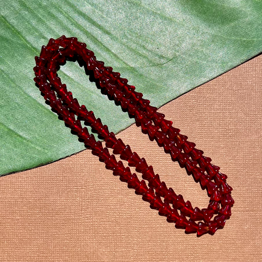 Ruby Small Flower Cap Beads - 100 Pieces