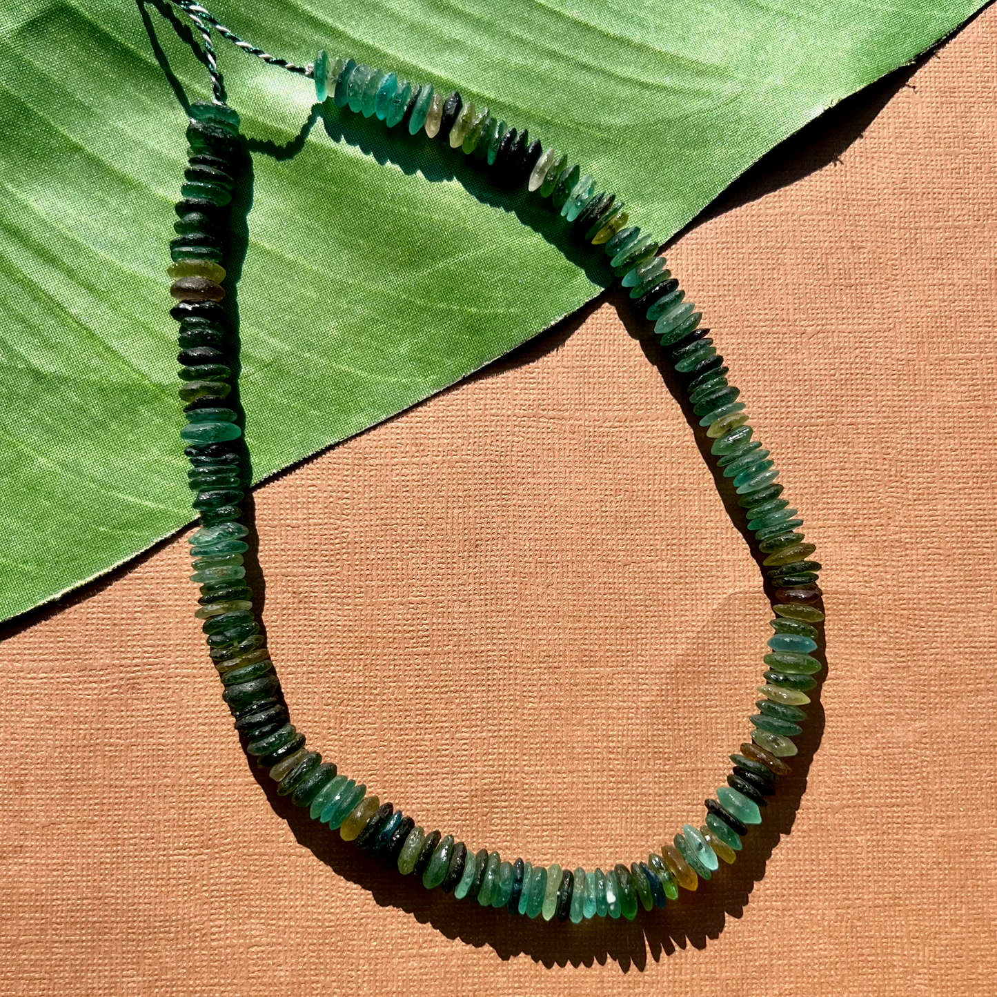 Roman Glass 8mm Saucer Bead Strands