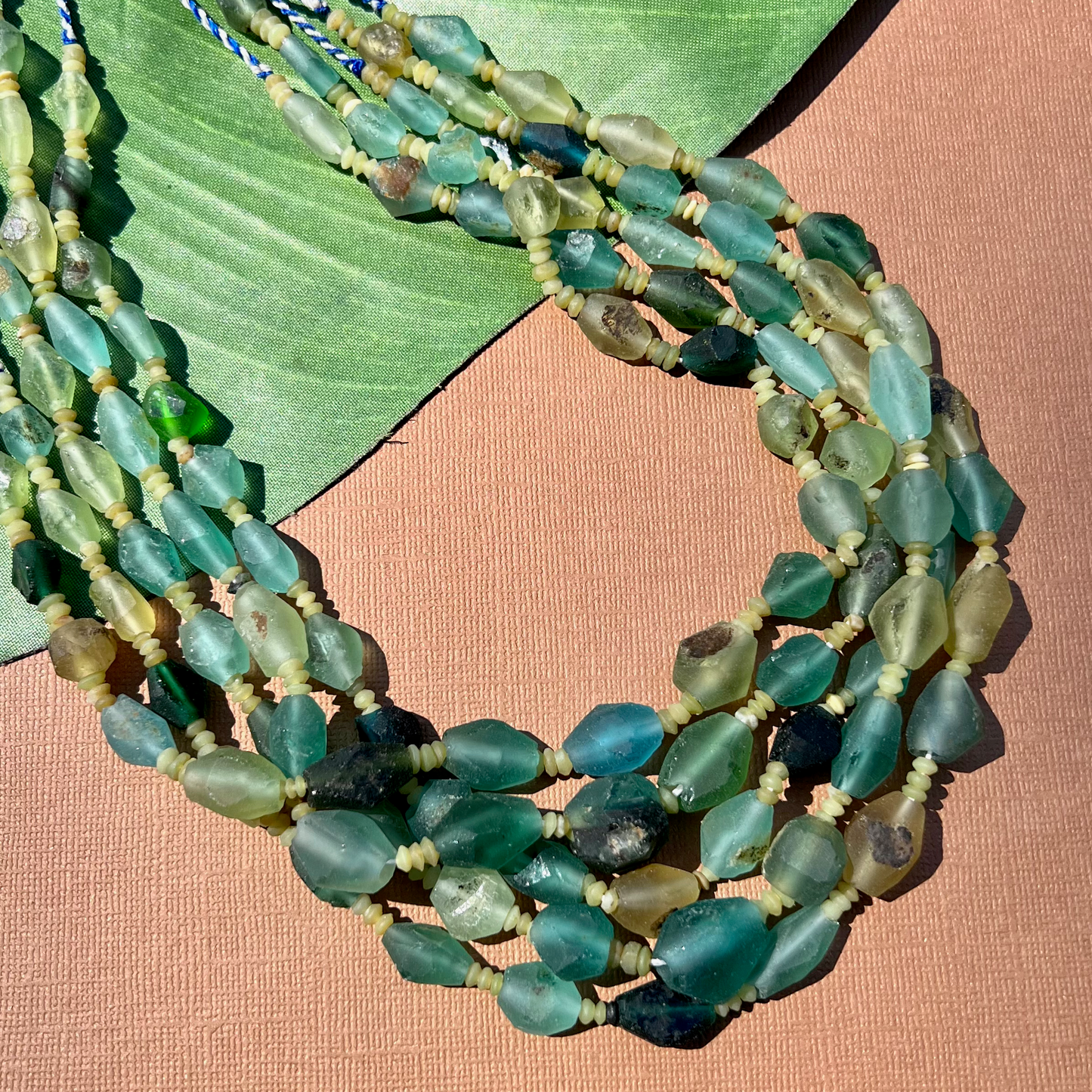 Roman Glass Faceted Bead Strands