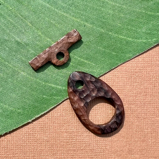 Hand Carved Sono Wood Toggles - 1 Piece