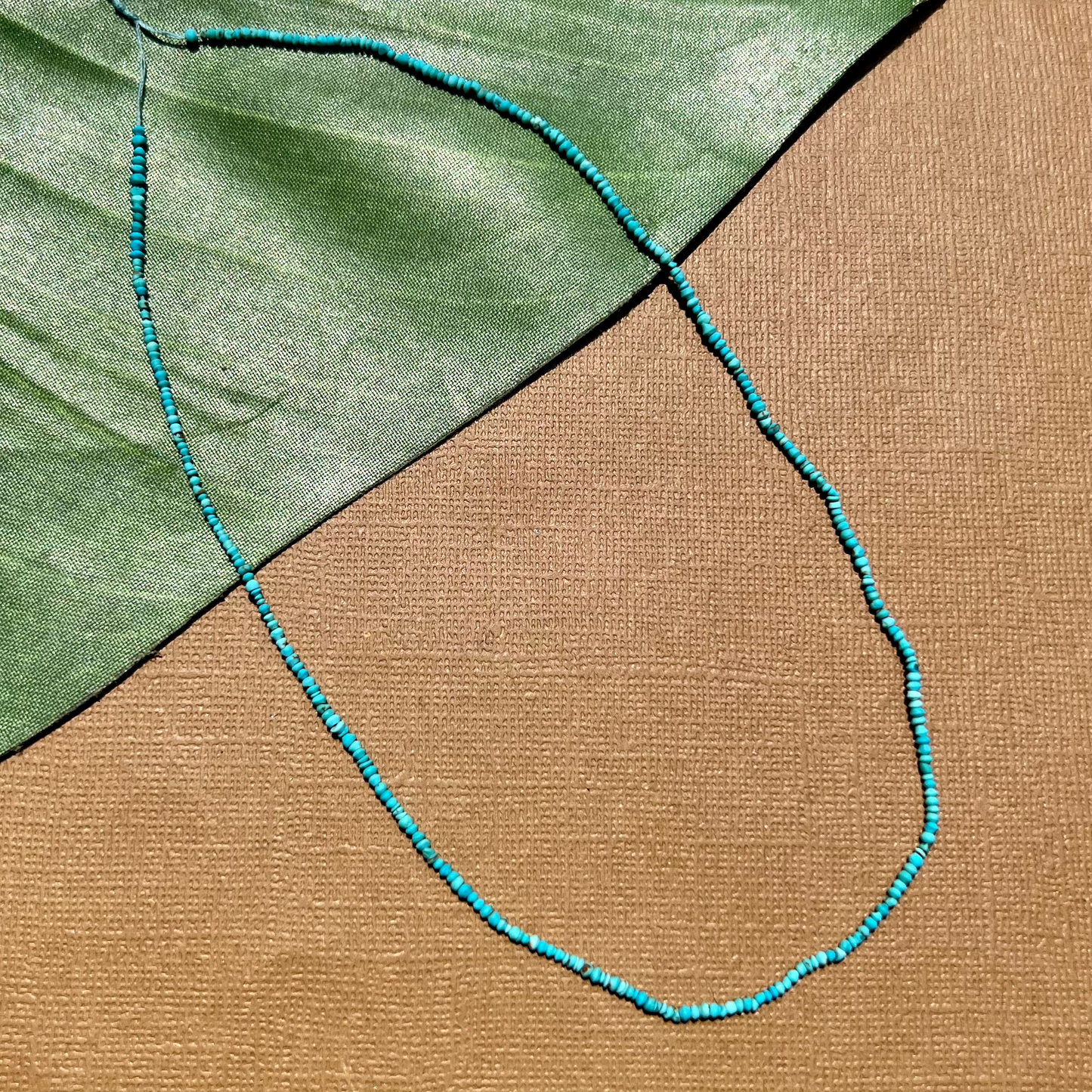 Turquoise Tiny Saucer Beads - 1 Strand