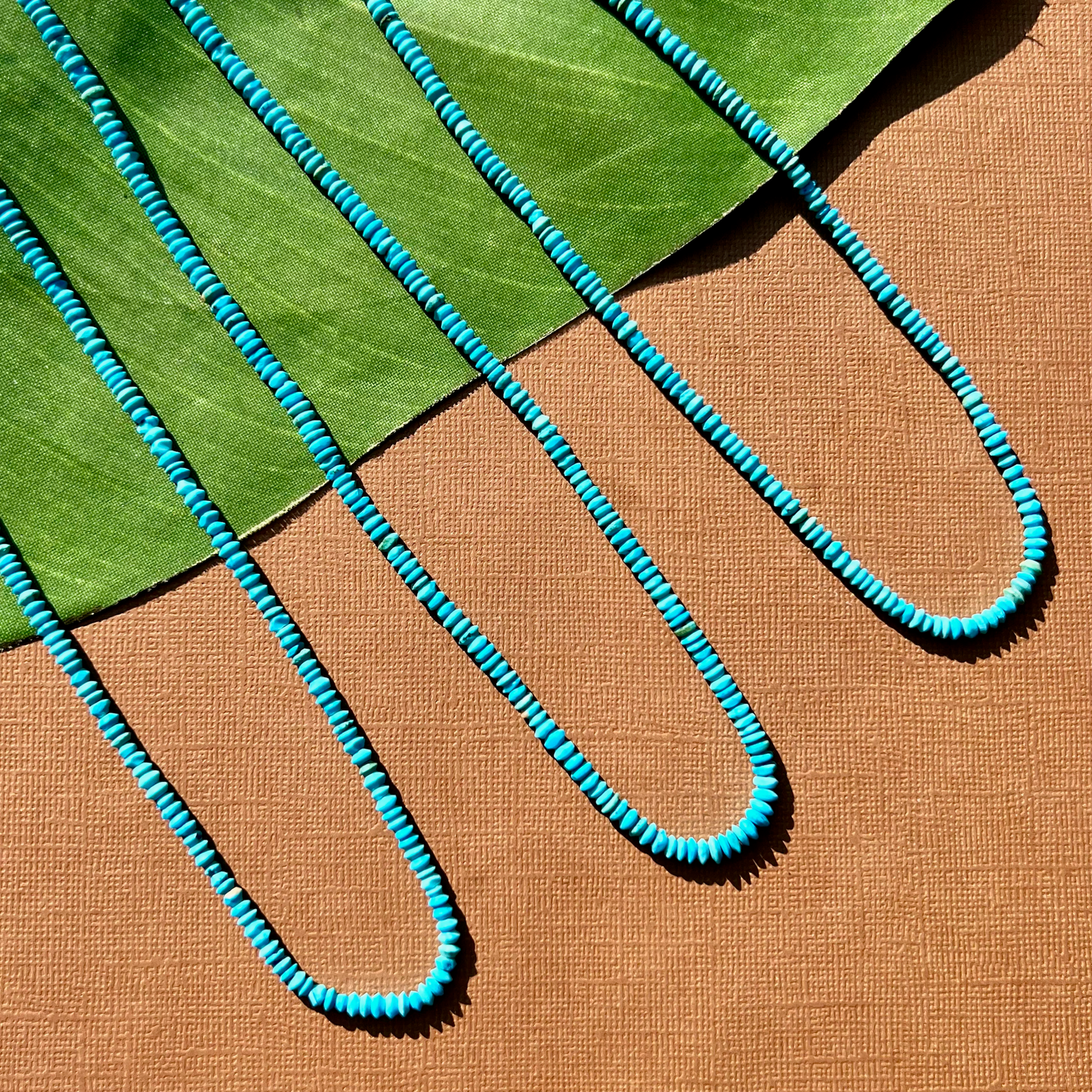 Sky Blue Turquoise Saucer 3 to 4mm Beads - 1 Strand