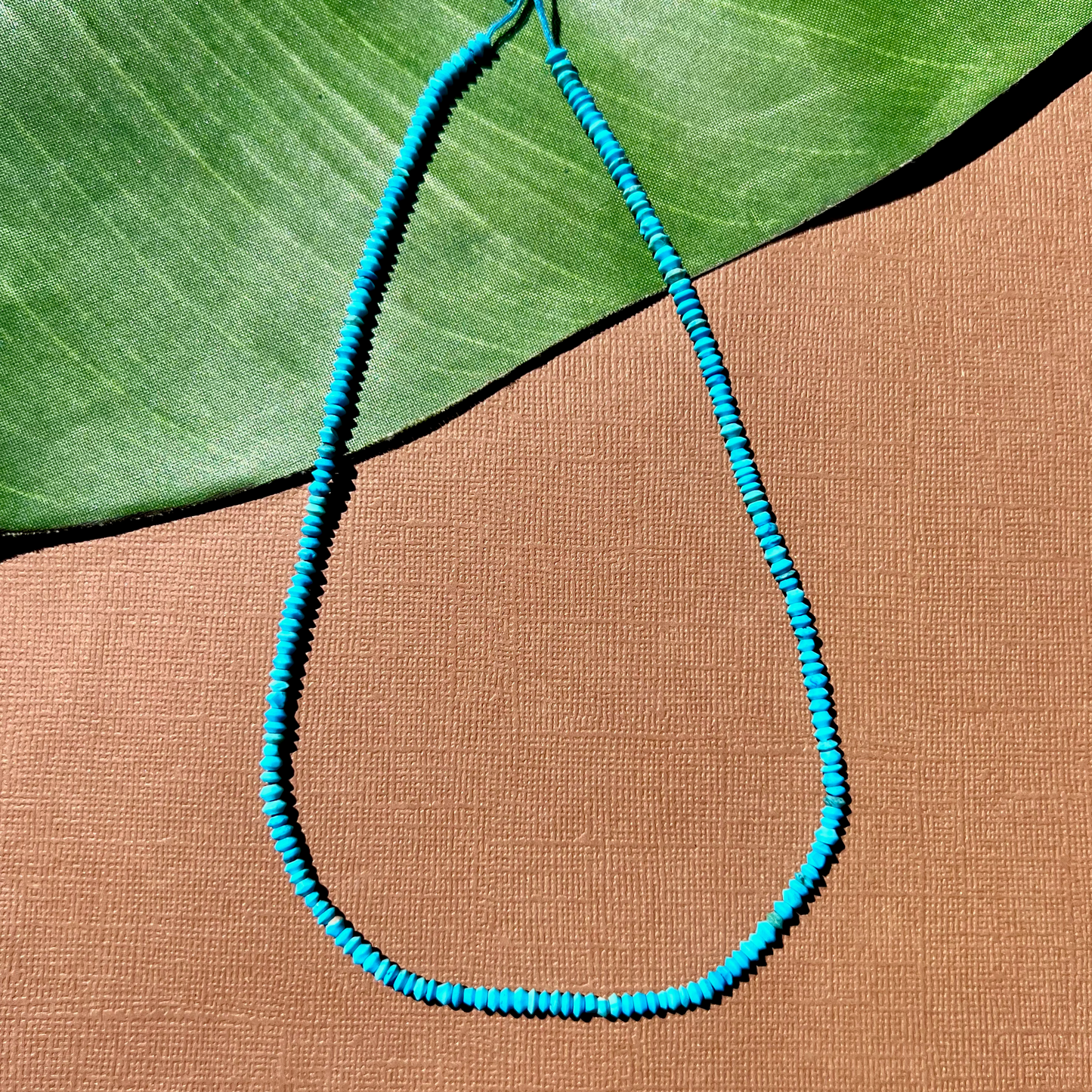 Sky Blue Turquoise Saucer 3 to 4mm Beads - 1 Strand