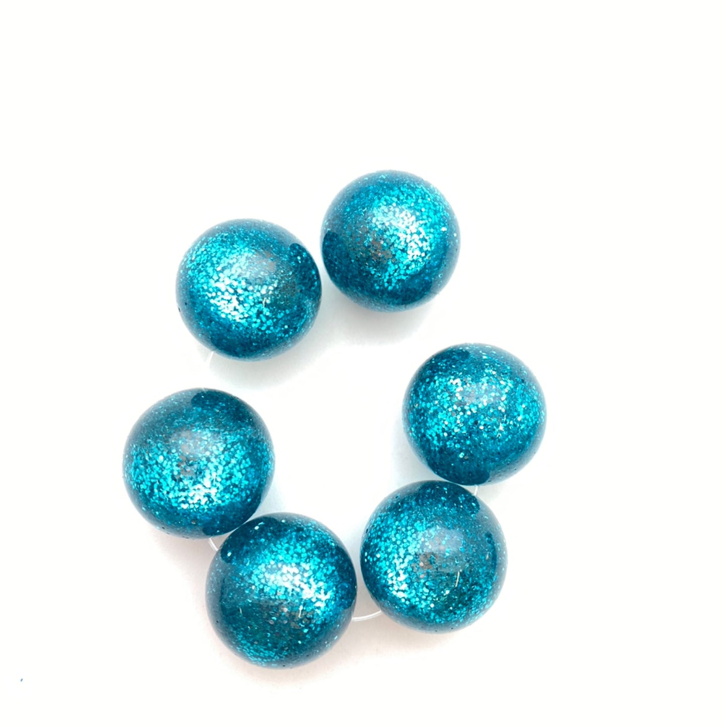 Glitter Round 20mm Laguna