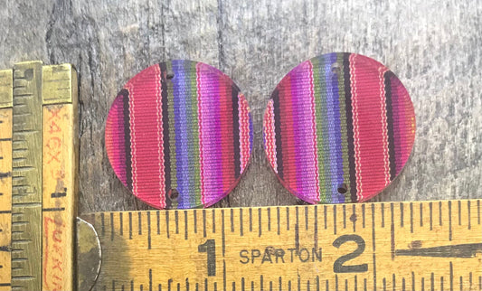 Medium blanket Stripe Acrylic Earring Pair - Jewelry Making Component & Blanks - CB&CO