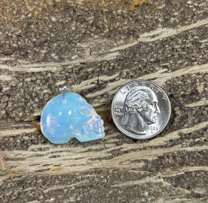 Skull Head, Gemstone Pendant, 20x42mm (1pc)