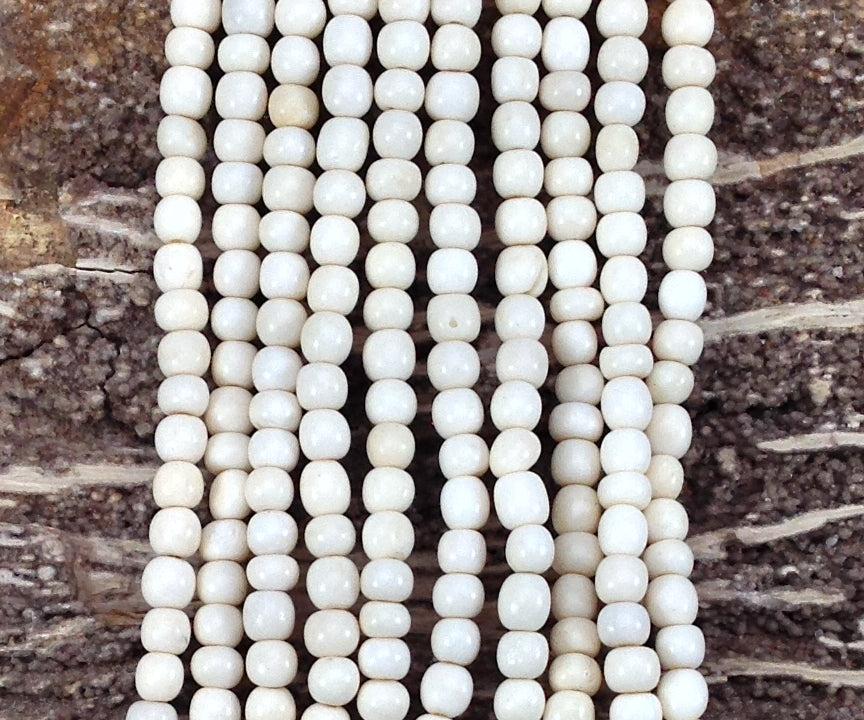 Cow Bone, Yak Bone Off Round 4.5-5mm 5.5-6mm