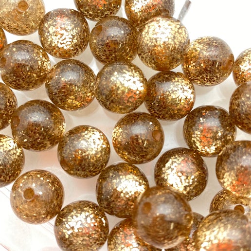 Glitter Round 12mm Bronze