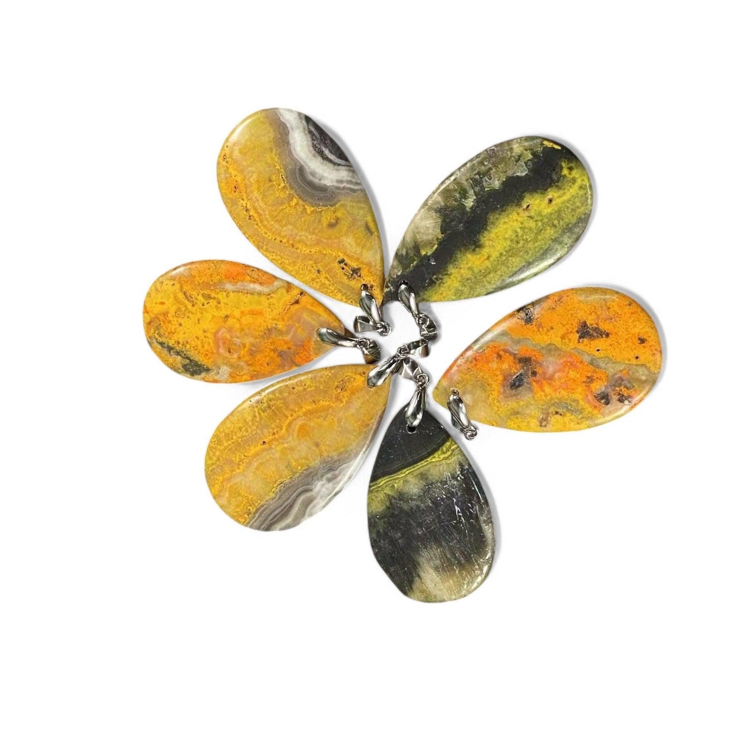 Bumble Bee Jasper Teardrop Pendant (1pc)