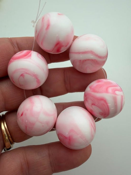 Round 22mm Pink Swirl