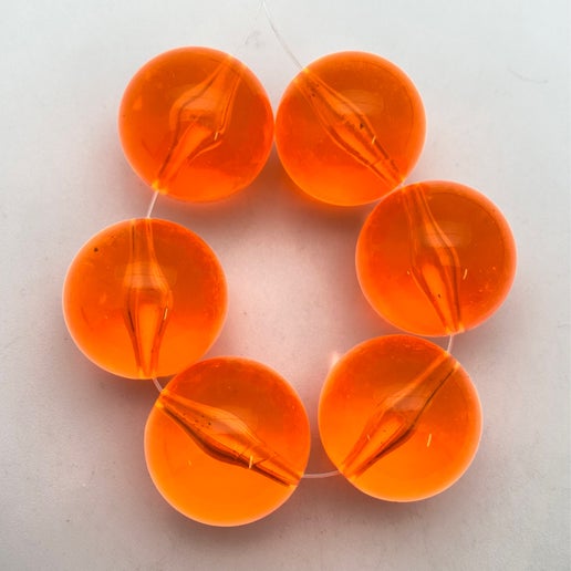 Round 22mm Orange Neon
