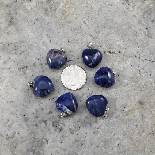 Sodalite 20x20mm Heart Pendant