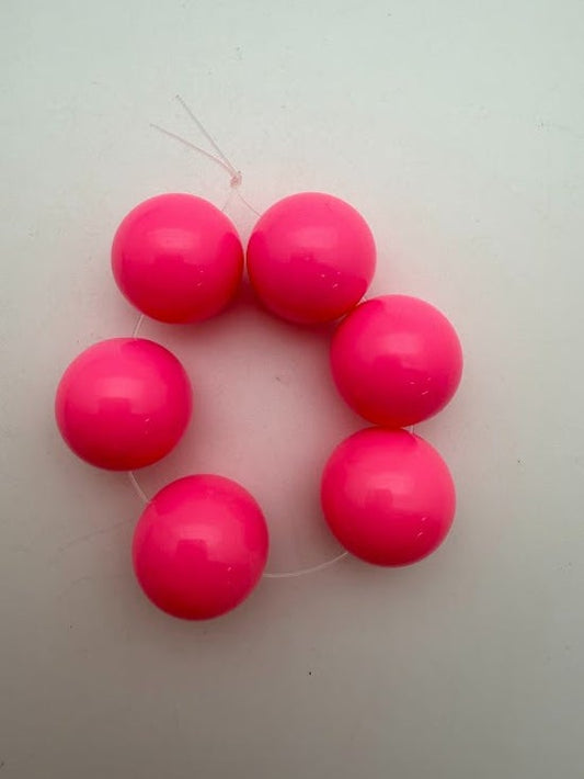 Round 22mm Bubble Gum Pink